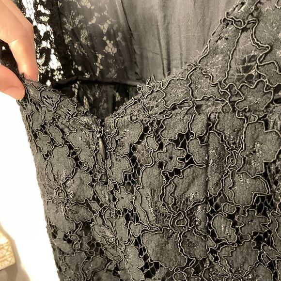 Sandro Paris Romie Dress Black Lace open Back High Neck - Picture 6 of 10